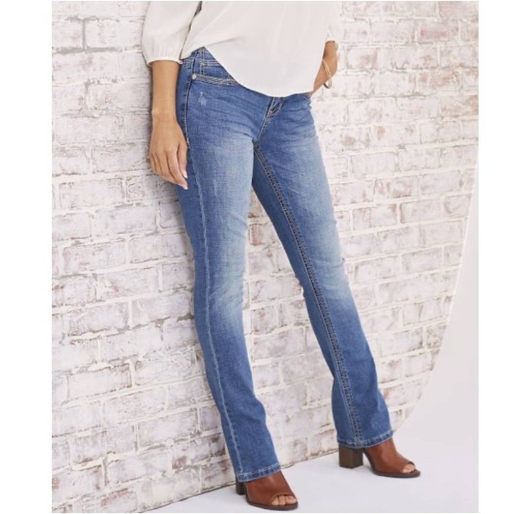 👖NWOT SEVEN👖HERMOSA BIG STITCH ROCKER SLIM 👖